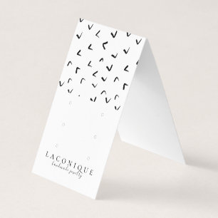 Carte De Visite Écran de bijoux Boucles de bijoux Noir et blan