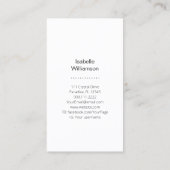 Carte De Visite Écran de bijoux Céleste Triple Lune (Dos)