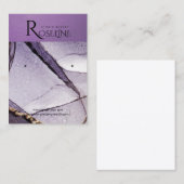 Carte De Visite Écran de bijoux couleur pourpre (Devant / Derrière)