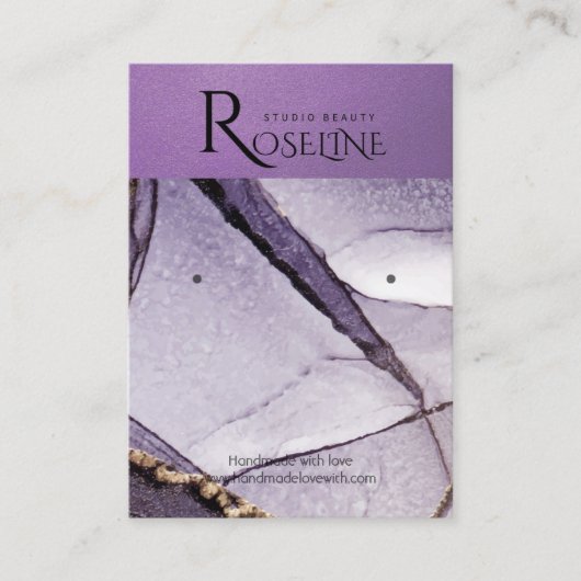 Carte De Visite Écran de bijoux couleur pourpre (Devant)