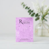 Carte De Visite Écran de bijoux couleur pourpre élégant (Debout devant)