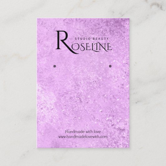 Carte De Visite Écran de bijoux couleur pourpre élégant (Devant)