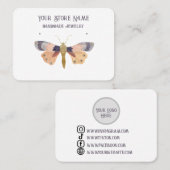 Carte De Visite Écran de bijoux en aquarelle personnalisable (Devant / Derrière)