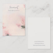 Carte De Visite Écran de bijoux en fleurs de cerise rose (Devant / Derrière)