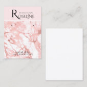 Carte De Visite Écran de bijoux en marbre rose et blanc (Devant / Derrière)