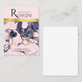 Carte De Visite Écran de bijoux en marbre rose et bleu (Devant / Derrière)