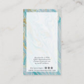 Carte De Visite Écran de bijoux en marbre turquoise et or (Dos)