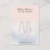 Carte De Visite Écran de bijoux en nacre rose vif (Devant)