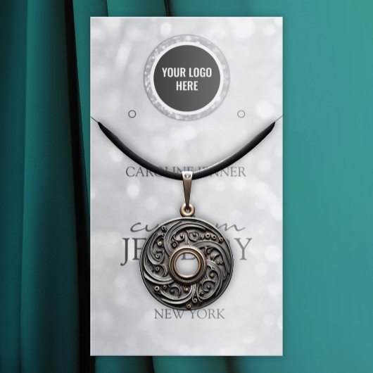 Carte De Visite Écran de bijoux en Parties scintillant d'argent po