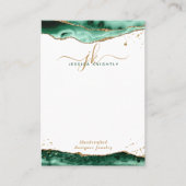 Carte De Visite Écran de bijoux en Parties scintillant d'or Agate  (Devant)