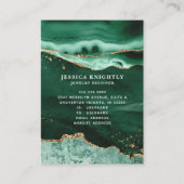 Carte De Visite Écran de bijoux en Parties scintillant d'or Agate  (Dos)