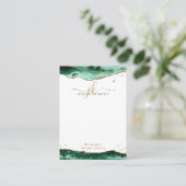 Carte De Visite Écran de bijoux en Parties scintillant d'or Agate  (Debout devant)