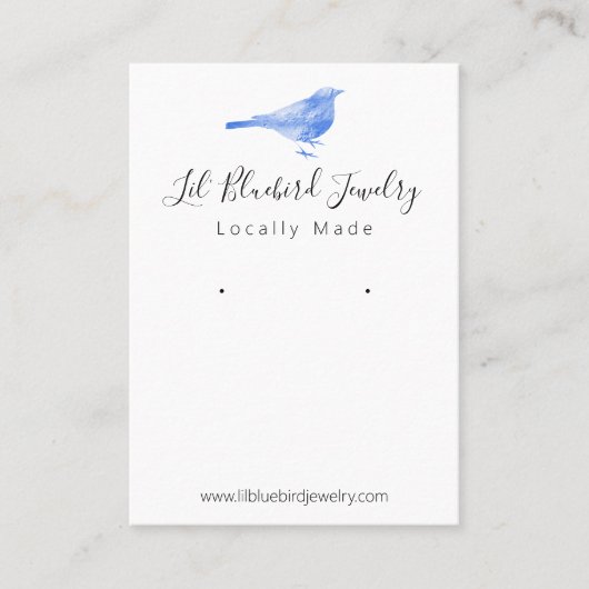 Carte De Visite Écran de bijoux faits main Bluebird (Devant)