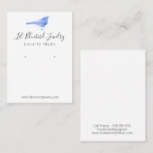Carte De Visite Écran de bijoux faits main Bluebird (Devant / Derrière)