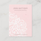 Carte De Visite Écran de bijoux floraux rose rose-rose féminine (Devant)
