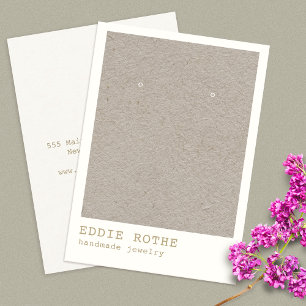 Carte De Visite Écran de bijoux minimaliste simple Kraft