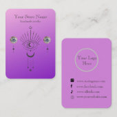 Carte De Visite Écran de bijoux mystique Boho personnalisé (Devant / Derrière)