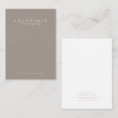 Carte De Visite Écran de bijoux | Neutre | Entreprise minimale (Devant / Derrière)