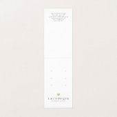 Carte De Visite Écran de bijoux | Neutre | Gold Heart (Extérieur déplié)