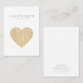 Carte De Visite Écran de bijoux | Neutre | Gold Heart (Devant / Derrière)