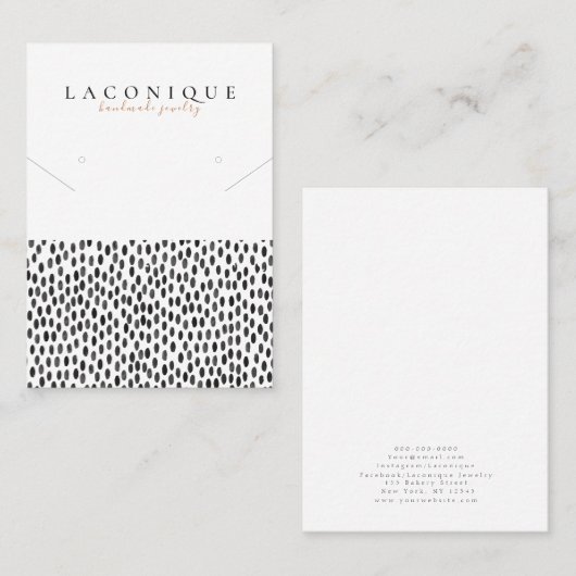 Carte De Visite Écran de bijoux | Point Polka | Abstraction  (Devant / Derrière)