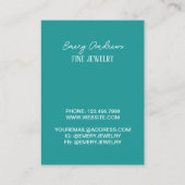 Carte De Visite Écran de bijoux simple de concepteur de porte-orei (Dos)