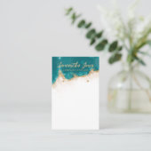 Carte De Visite Écran de bijoux turquoise et Gold Chic (Debout devant)