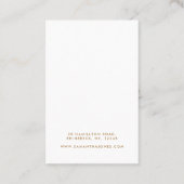 Carte De Visite Écran de bijoux turquoise et or Gem Chic (Dos)