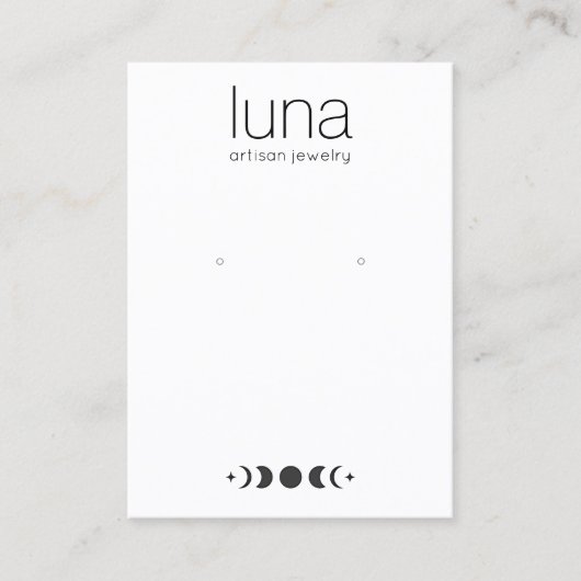 Carte De Visite Écran de bijoux Zodiac Moon Phase (Devant)