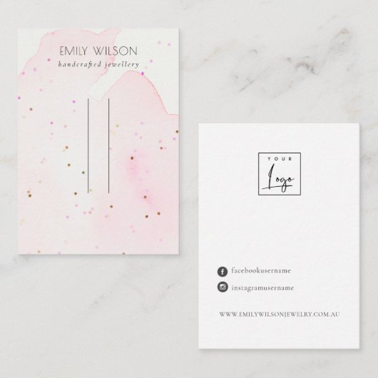 Carte De Visite Écran de broches Abstrait Confetti (Devant / Derrière)