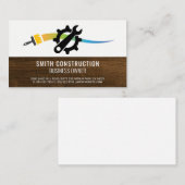 Carte De Visite Écran de brosse à pinceau | Bois (Devant / Derrière)