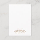 Carte De Visite Écran de calligraphie écrite à la main d'or (Dos)