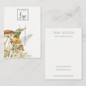 Carte De Visite Écran de clip du logo du fouet de champignons (Devant / Derrière)