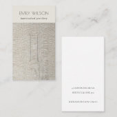 Carte De Visite Écran de clip en cuir de perle d'argent (Devant / Derrière)