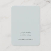 Carte De Visite Écran de collier à papillon Aqua Blush Dreamy (Dos)