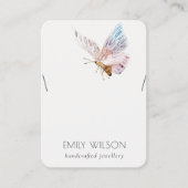 Carte De Visite Écran de collier à papillon Aqua Blush Dreamy (Devant)