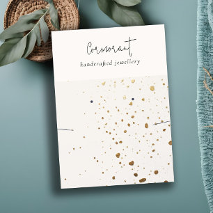 Carte De Visite Écran de collier blanc à oreille blanc éclectique