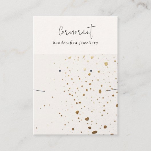 Carte De Visite Écran de collier blanc à oreille blanc éclectique  (Devant)