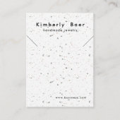 Carte De Visite Écran de collier blanc moderne Terrazzo Logo (Devant)