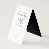 Carte De Visite Écran de collier blanc noir minimal chic (Devant)