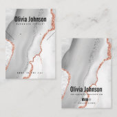 Carte De Visite Écran de collier blanc Porte bijoux Boucles d'orei (Devant / Derrière)