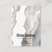 Carte De Visite Écran de collier blanc Porte bijoux Boucles d'orei (Dos)