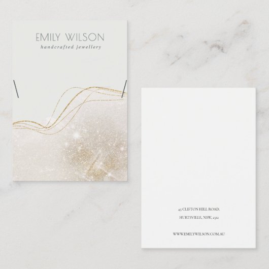 Carte De Visite Ecran de collier brillant de Parties scintillant d (Devant / Derrière)