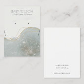 Carte De Visite Écran de collier brillant Parties scintillant gris (Devant / Derrière)