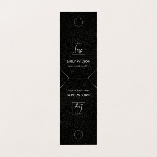 Carte De Visite Écran de collier de bracelet en mosaïque noire