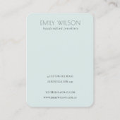 Carte De Visite Écran de collier de logo Dreamy Blue Aqua (Dos)
