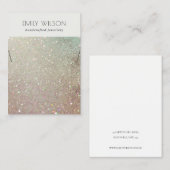 Carte De Visite Écran de collier de Parties scintillant en argent  (Devant / Derrière)