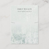 Carte De Visite Ecran de collier de texture Abstrait Silver Rain A (Devant)