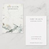 Carte De Visite Écran de collier de texture de papier fait main (Devant / Derrière)