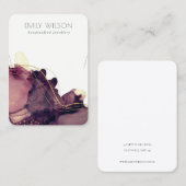 Carte De Visite Écran de collier d'encre d'alcool Abstraite Gold M (Devant / Derrière)